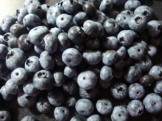 blueberries on the table