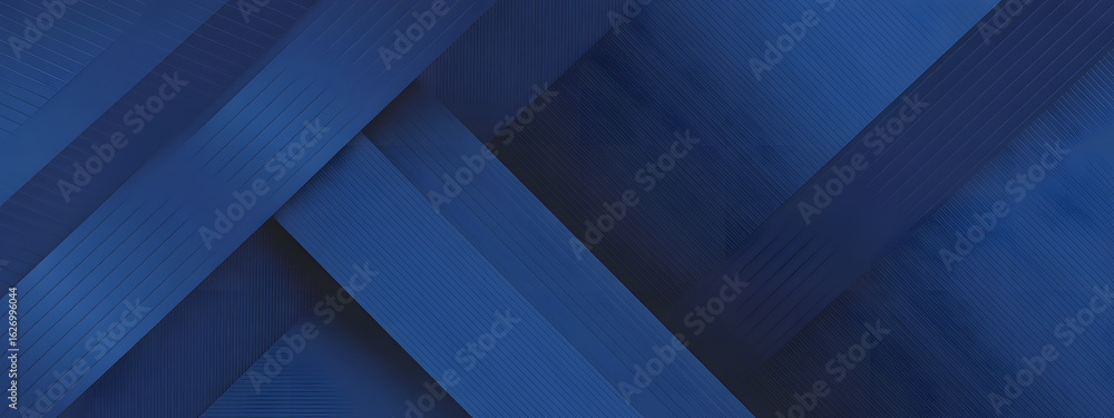 Fototapete abstract blue geometric pattern: a striking composition of intersecting blue geometric shapes creati