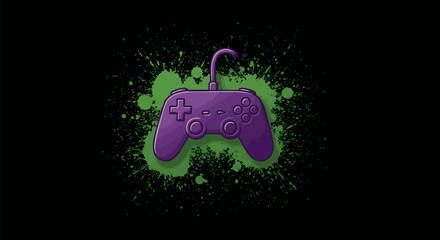 Modern automotive wheel with a performance tire, isolated on a black background with dynamic blue paint splatter effects.