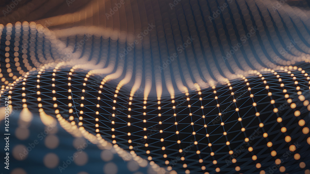 Poster interconnected networks: an ethereal, abstract representation of an intricate, dynamic, and intercon