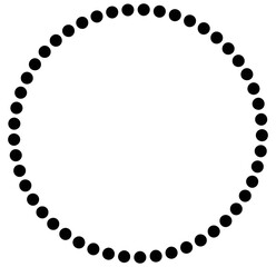 Dotted circle doodle scribble frame