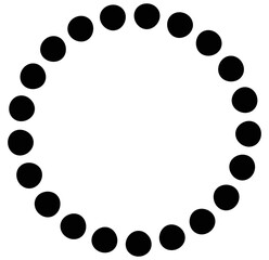 Dotted circle doodle scribble frame