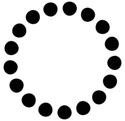 Dotted circle doodle scribble frame