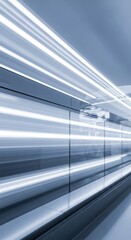 Obraz premium Dynamic Motion Blur of a Modern Transportation Hub