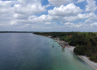 Panoramic view of lagoon in Jericoacoara, Ceara, Brazil.