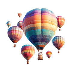 Obraz premium Colorful hot air balloons in a cluster (1)