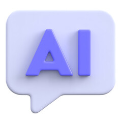 AI chat bubble message icon