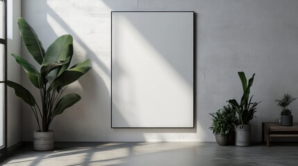 Standing Posters Realistic Mockup on Neutral Background