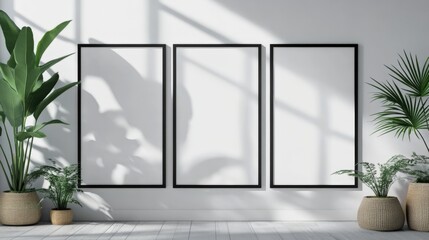 Minimal Wall Poster Realistic Mockup