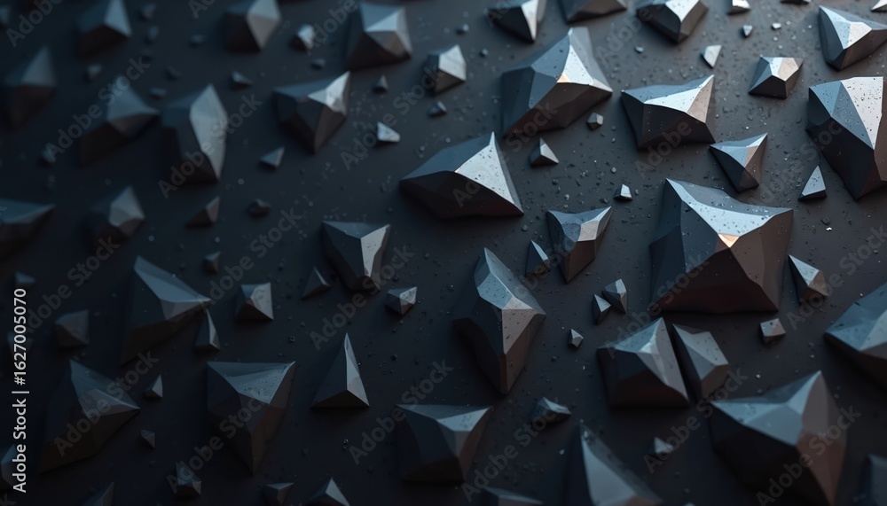 Poster close-up of black and white geometric pattern with small triangular shapes. grid-like arrangement wi
