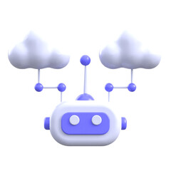 AI Cloud Network Connection Icon