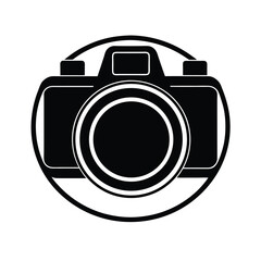 Camera Logo Vector Illustration. Photo camera silhouette logo.  Photography symbol. Photographing sign. 