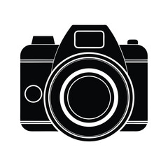 Camera Logo Vector Illustration. Photo camera silhouette logo.  Photography symbol. Photographing sign. 