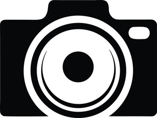 Camera Logo Vector Illustration. Photo camera silhouette logo.  Photography symbol. Photographing sign. 