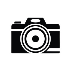 Camera Logo Vector Illustration. Photo camera silhouette logo.  Photography symbol. Photographing sign. 