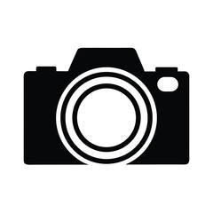 Camera Logo Vector Illustration. Photo camera silhouette logo.  Photography symbol. Photographing sign. 