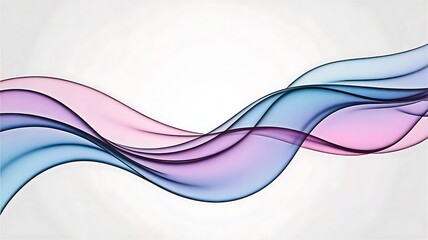 Abstract Flowing Lines with Soft Pastel Colors for Modern Background or Design Element Illustration Wallpaper Template