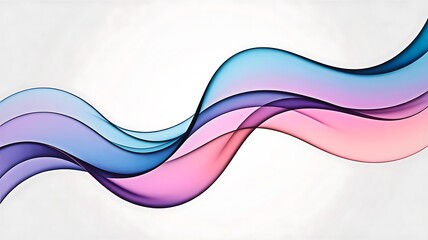 Elegant Abstract Background with Flowing Waves of Gradient Colors for Modern Design and Creative Projects