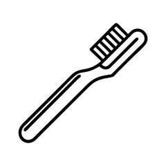 Oral hygiene toothbrush for dental care and teeth cleaning routine vector illustration icon