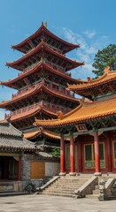 Ancient Chinese Pagoda and Temple Architecture