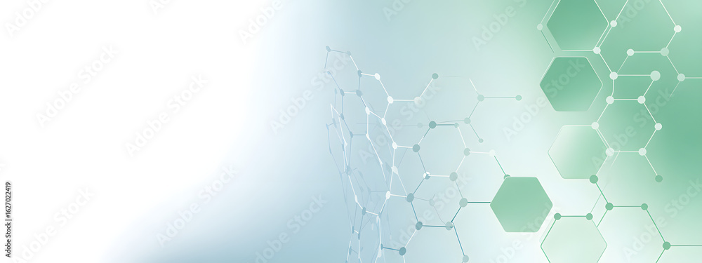 Aufkleber abstract molecular science: an intricate molecular structure is presented as a visual representation