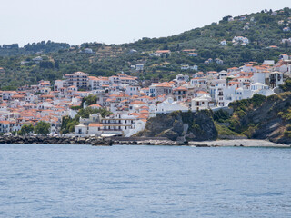 Panorama of Skopelos town, Sporades, Thessaly, Greece
