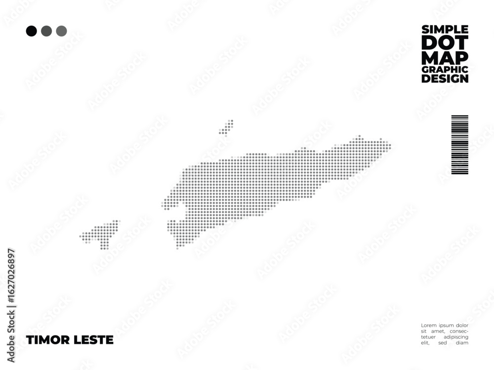 Aufkleber geometric dot pattern map of timor leste for clean and modern design projects