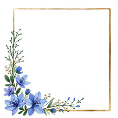 blue floral frame