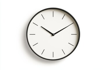 Fototapeta premium Minimalist design of a round school clock for educational settings