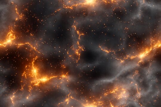 Cosmic patterns and textures: seamless fiery nebula design for artistic projects