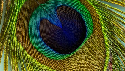 Close-up peacock feather