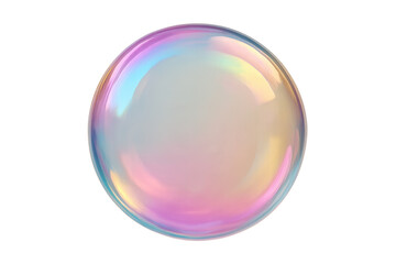 Obraz premium Soap Bubble Floating with Transparent Background Showing Rainbow Colors