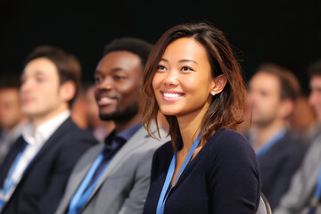 Obraz premium Professionals attending global business conference