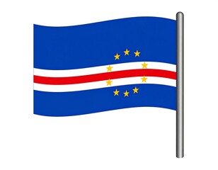 Flag of Cape Verde waving