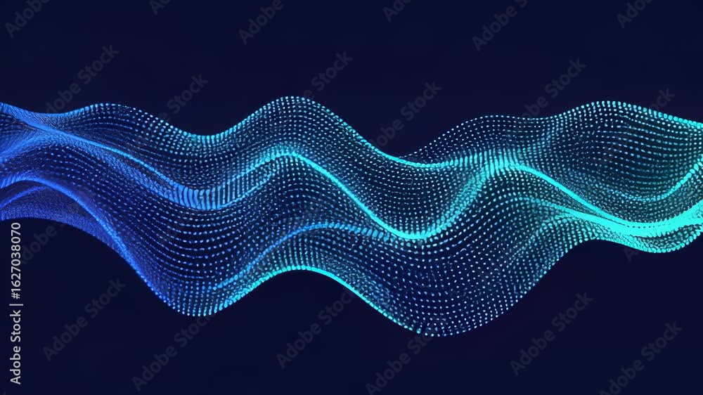 Aufkleber dynamic glowing wave animation showcasing smooth flowing technology in motion