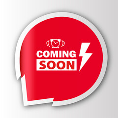 Coming Soon banner Red flat sale website poster and banner creative sale design
