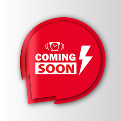 Coming Soon banner Red flat sale website poster and banner creative sale design