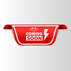 Coming Soon banner Red flat sale website poster and banner creative sale design