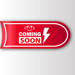Coming Soon banner Red flat sale website poster and banner creative sale design