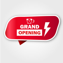 Grand Opening banner Red flat sale website poster and banner creative sale design