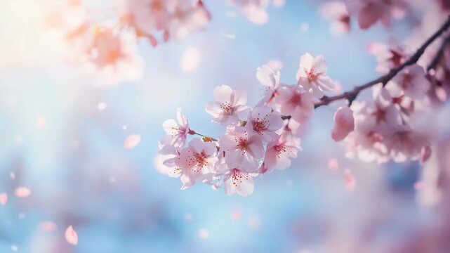 Cherry blossoms bloom creating a stunning spring scene that showcases natures beauty with soft pastels and delicate petals, inviting everyone to appreciate this vibrant season as the world comes alive