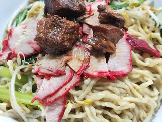 Delicious Chicken noodle or well known as Mie Ayam with Char Siu and Braised Beef – Asian Noodle...