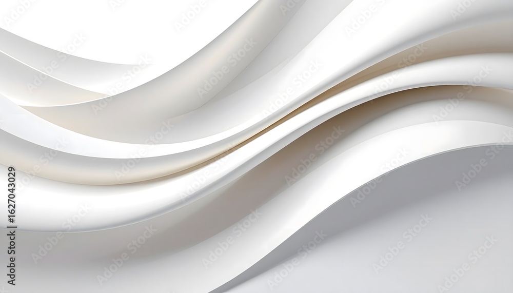 Poster gentle curving waves of smooth, pearly white fabric create an elegant and calming abstract backgroun