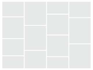 4-Column Masonry Grid System for Responsive Content Layout. Suitable for Designers, Web Developers, or Template Creators