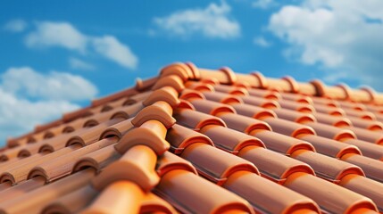 Beautiful rooftop view featuring classic shingles and a charming garret house adorned with vibrant red ceramic tiles.