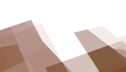 Abstract geometric shapes in muted browns and tans on a white background