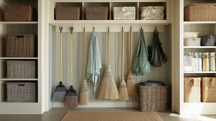 掃除道具の美しい収納方法