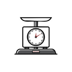 Kitchen scale food measurement equipment retro style precise weighing diagram