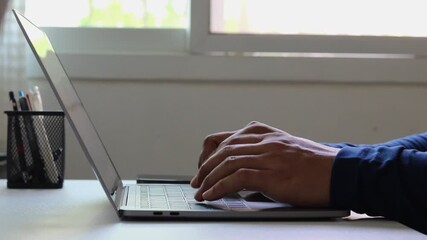 Person using laptop for online work communication, chatting with AI, studying, remote work, digital customer service, freelance lifestyle, live chat support, e-learning, online business technology.