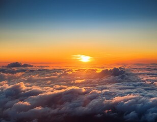 Obraz premium sunrise above clouds